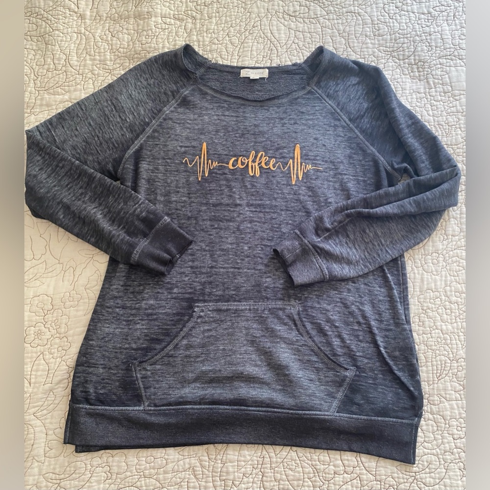 Z by Zobha blue coffee long sleeved top medium